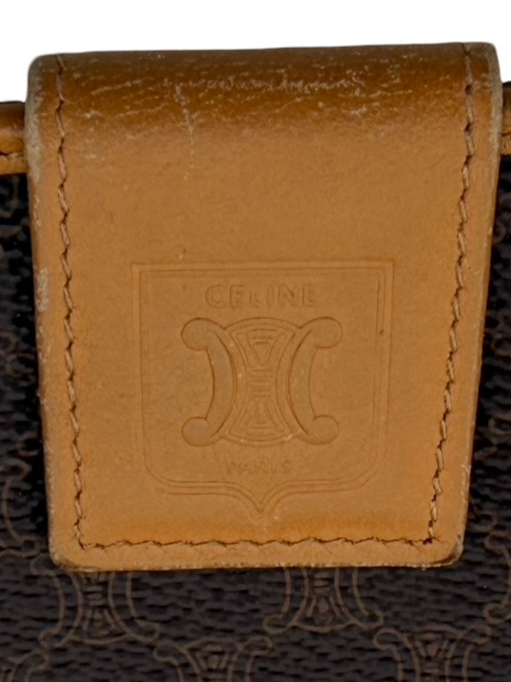 CelineTan Leather Bifold Wallet with Snap Closure - Picture 15 of 15